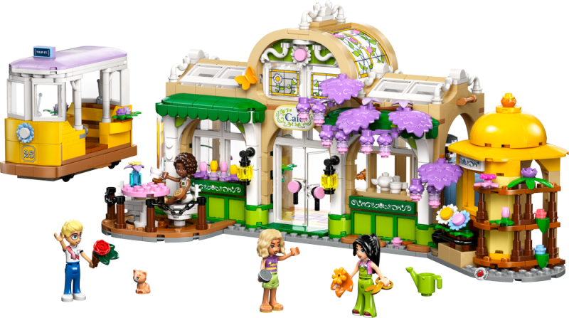 LEGO® Friends 42671 Kavárna plná rostlin a květinářství