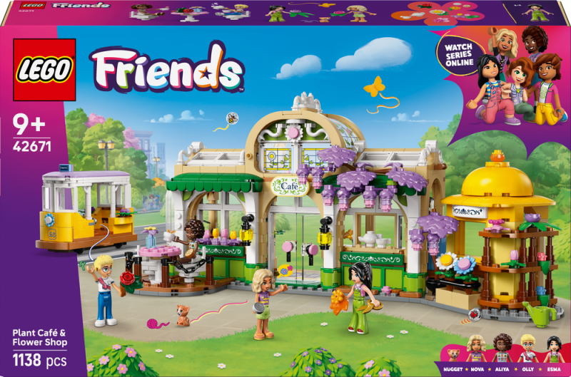 LEGO® Friends 42671 Kavárna plná rostlin a květinářství