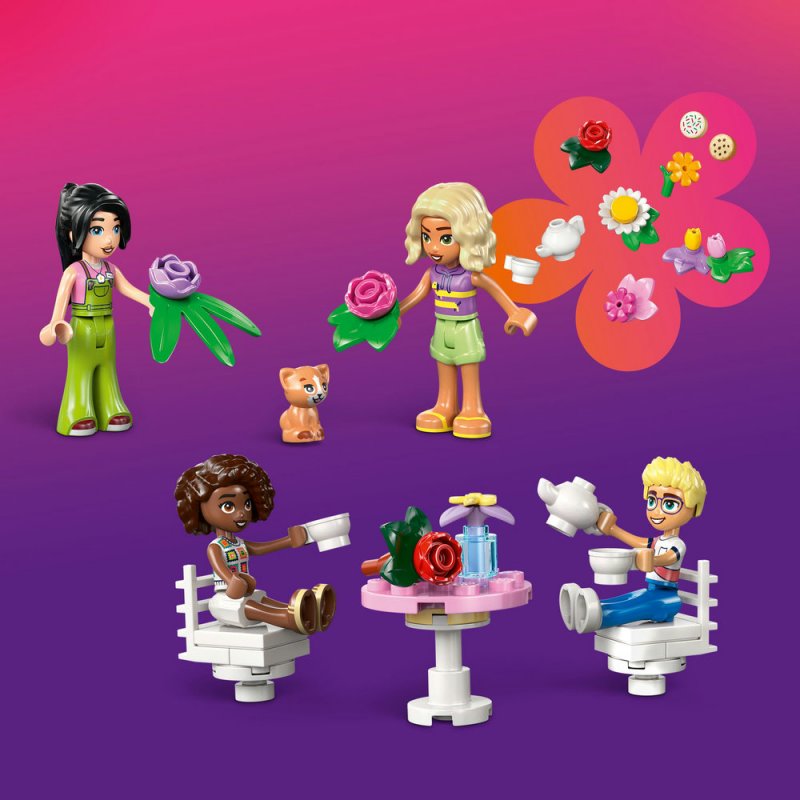 LEGO® Friends 42671 Kavárna plná rostlin a květinářství