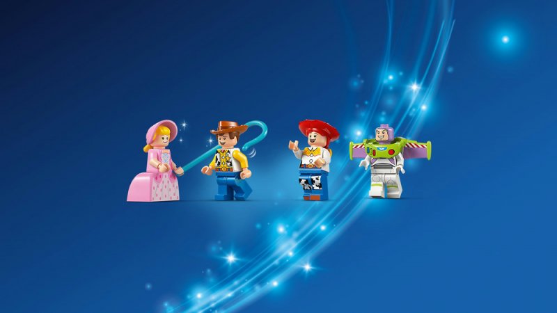 LEGO® │ Disney 43264 Slavnostní vláček a Autíčko z Příběhu hraček