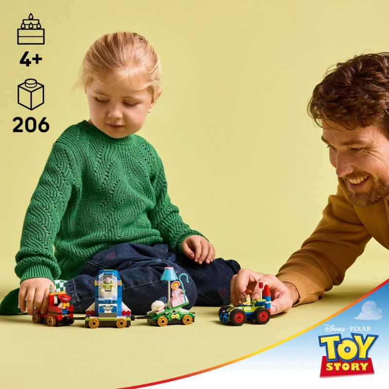 LEGO® │ Disney 43264 Slavnostní vláček a Autíčko z Příběhu hraček
