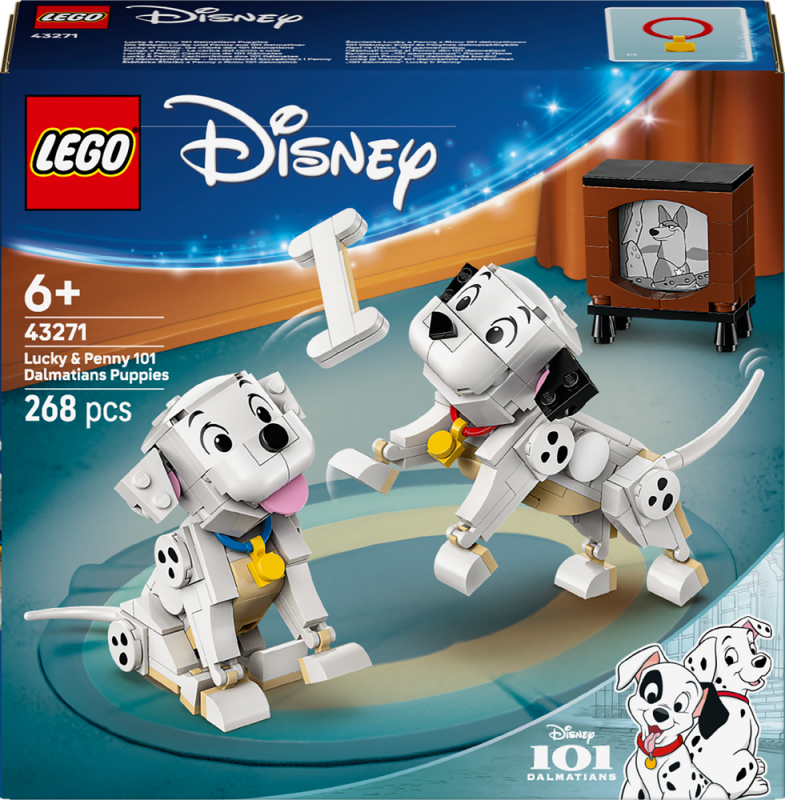 LEGO® │ Disney 43271 Štěňátka Štístko a Penny z filmu 101 dalmatinů