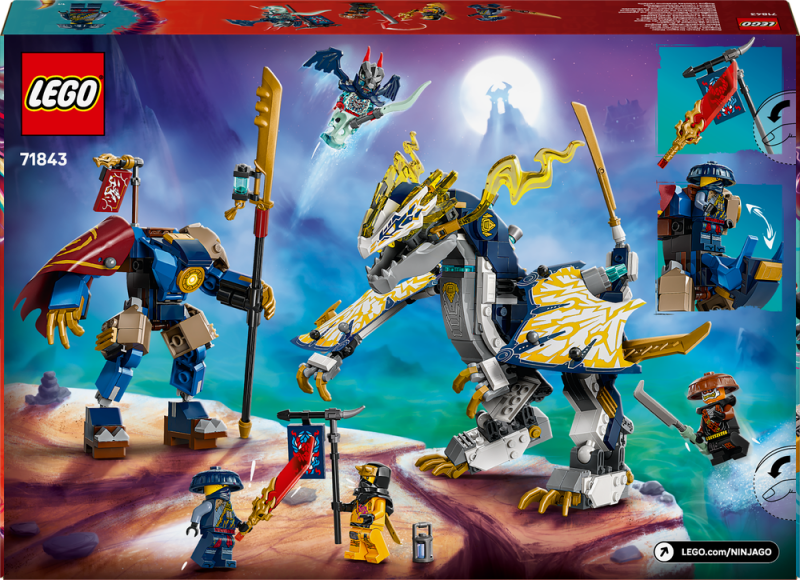 LEGO® NINJAGO® 71843 Rogue a robotický dračí jezdec