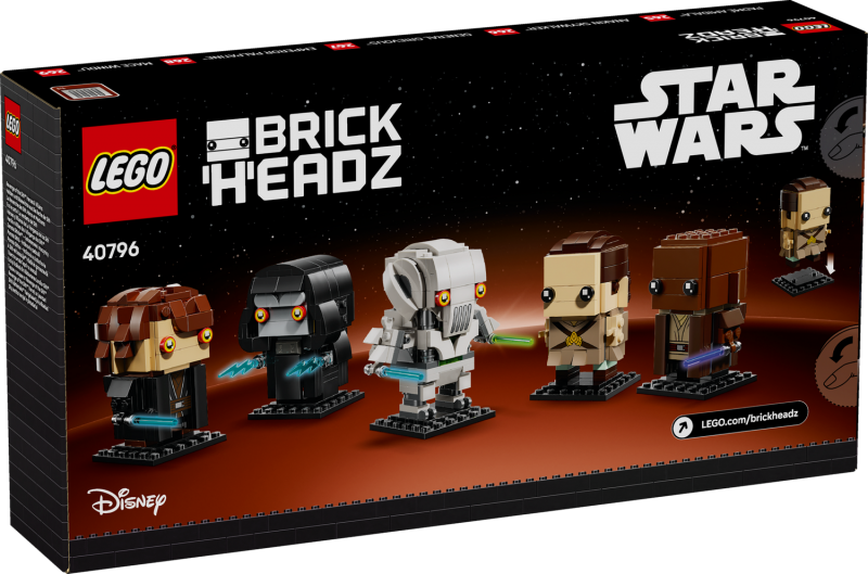 LEGO® Star Wars™ BrickHeadz™ 40796 Pomsta Sithů – Hrdinové a padouši