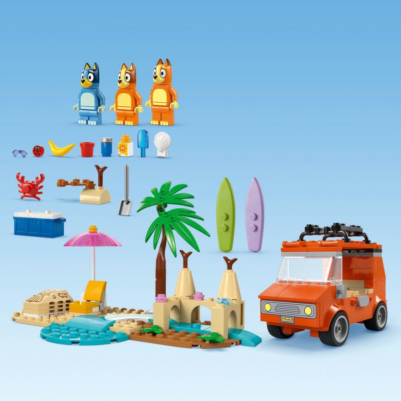 LEGO® Bluey 11202 Bluey a rodinný výlet autem na pláž