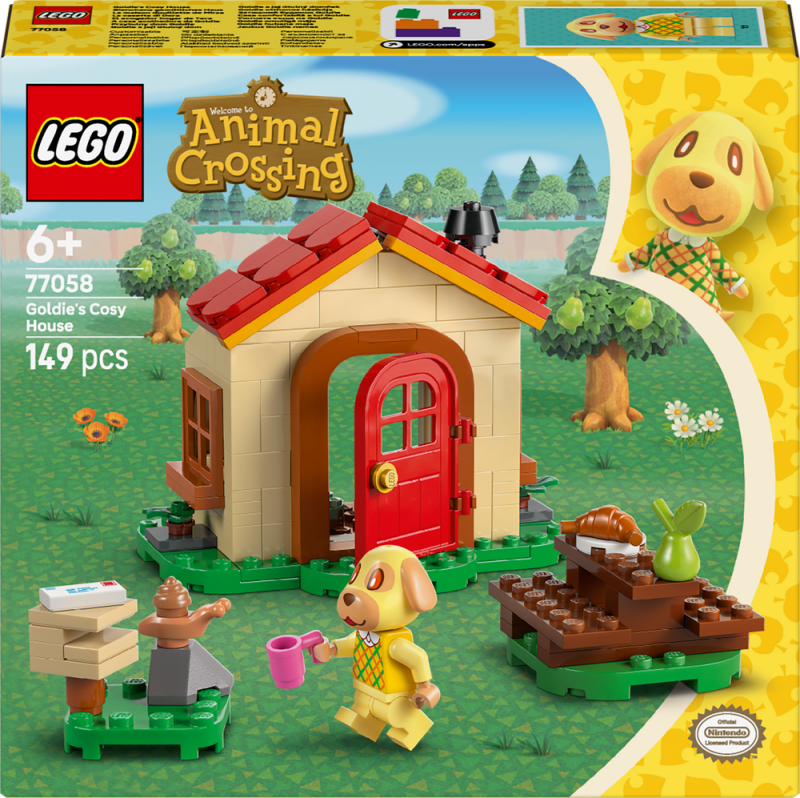 LEGO® Animal Crossing™ 77058 Goldie a její útulný dům
