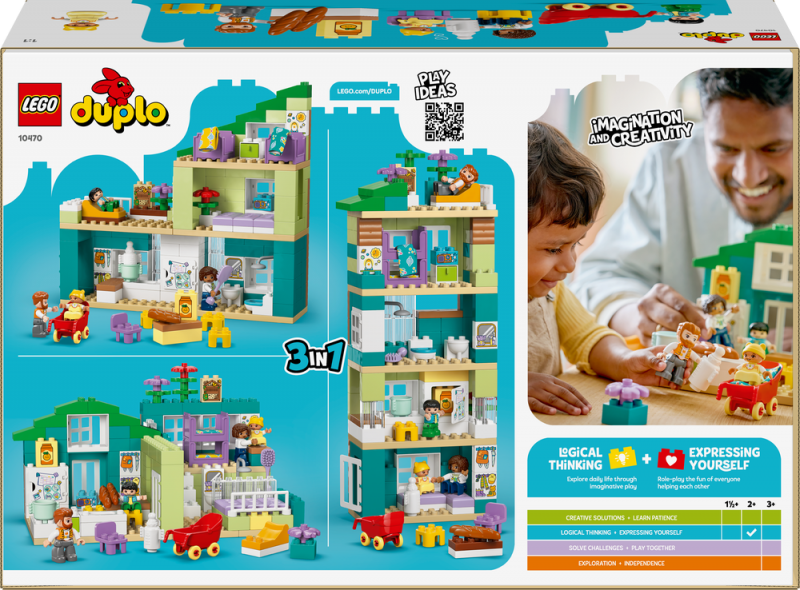 LEGO® DUPLO® 10470 Moderní rodinný dům 3 v 1 s figurkami