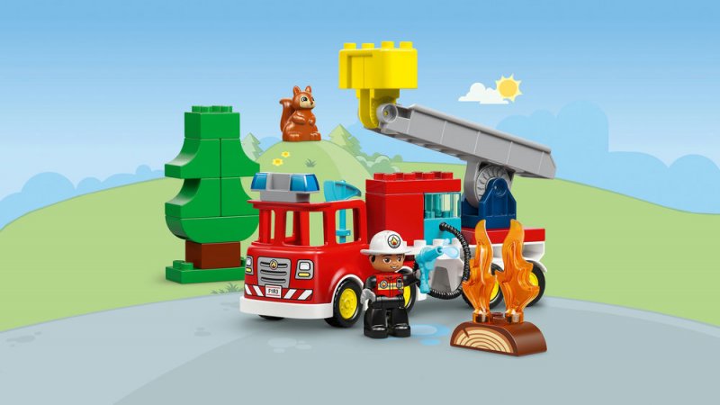 LEGO® DUPLO® 10473 Hasičské auto s hadicí a hasičem