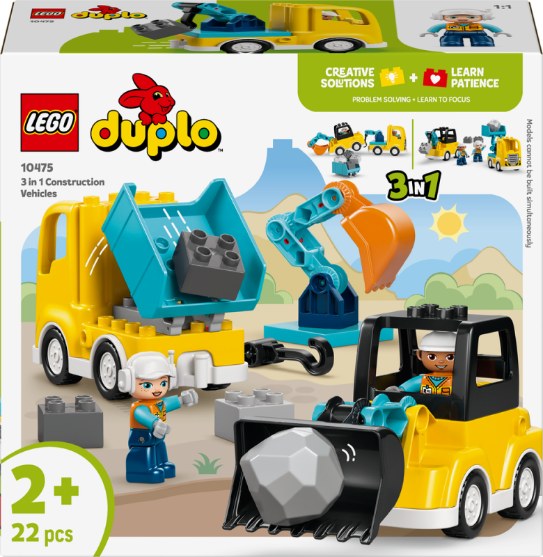LEGO® DUPLO® 10475 Vozidla na stavbě 3 v 1