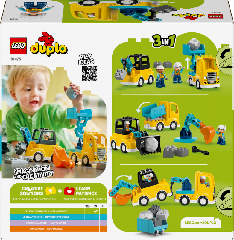 LEGO® DUPLO® 10475 Vozidla na stavbě 3 v 1