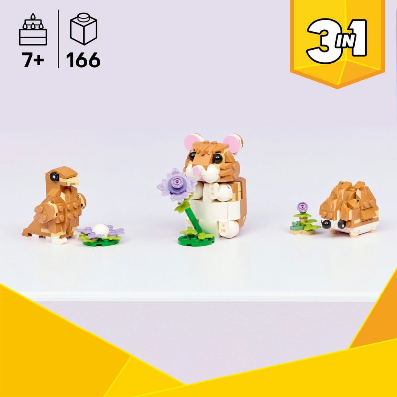 LEGO® Creator 3 v 1 31376 Roztomilý křeček s květinou