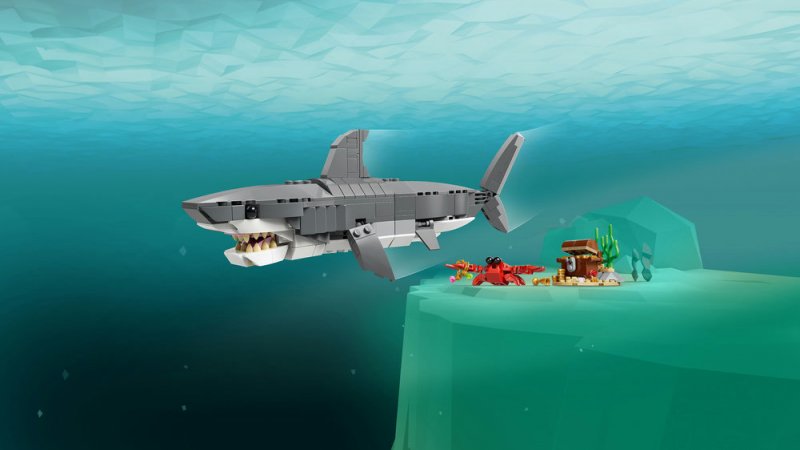 LEGO® Creator 3 v 1 31381 Divoký žralok a truhla s pokladem