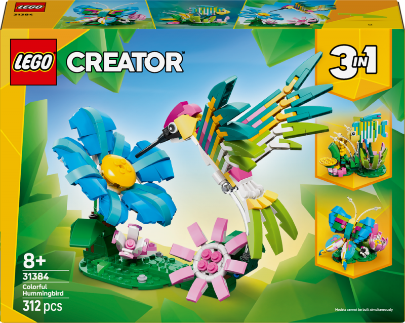 LEGO® Creator 3 v 1 31384 Divoká zvířata: Barevný kolibřík