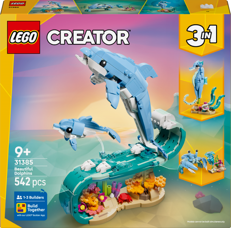 LEGO® Creator 3 v 1 31385 Mořští živočichové: Krásní delfíni