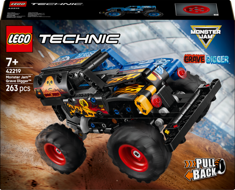 LEGO® Technic 42219 Monster Jam™ Grave Digger™ Oheň a led