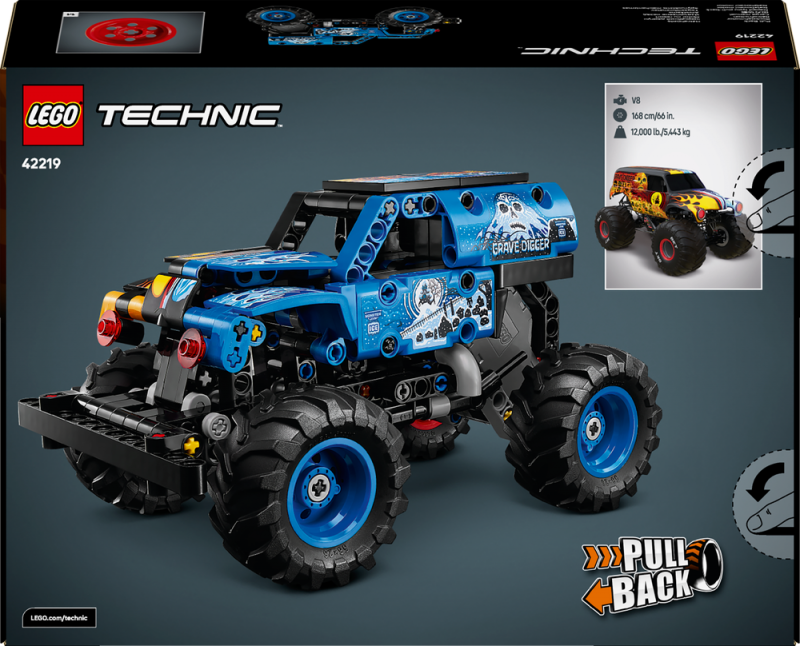 LEGO® Technic 42219 Monster Jam™ Grave Digger™ Oheň a led