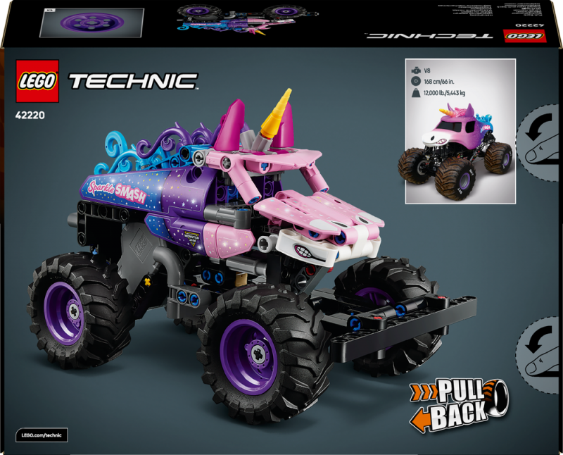 LEGO® Technic 42220 Monster Jam™ Sparkle Smash™ s natahovacím motorem