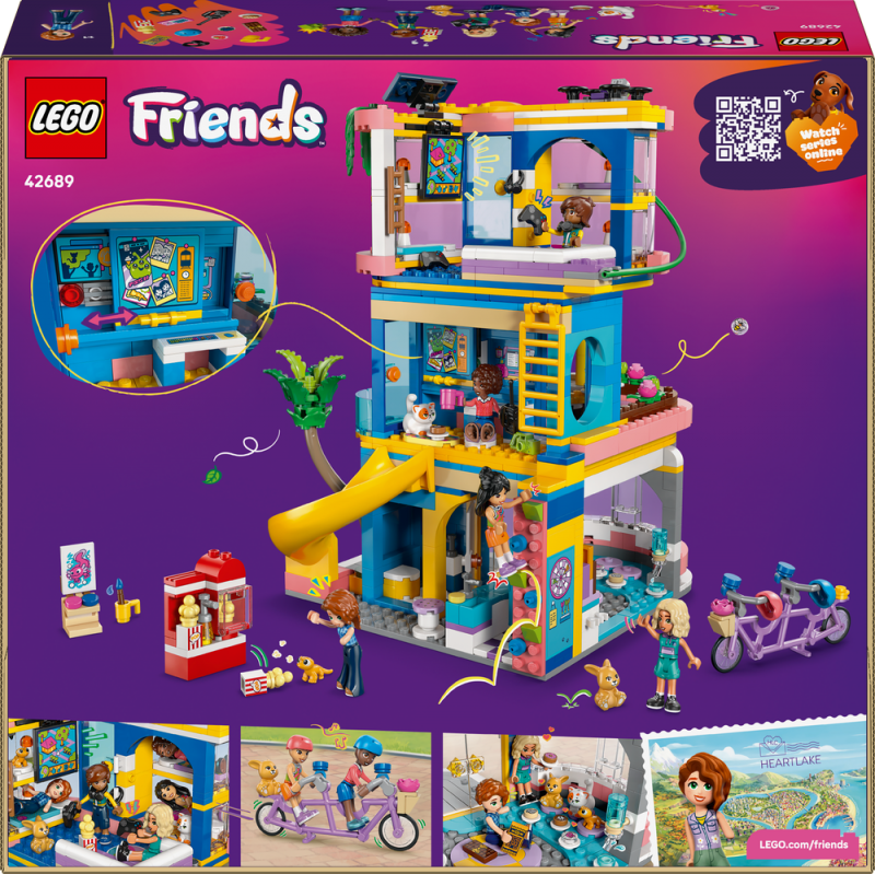 LEGO® Friends 42689 Klubovna pro kamarády v městečku Heartlake