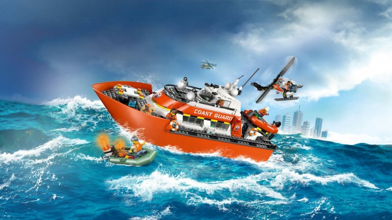 LEGO® City 60504 Záchranný člun pobřežní hlídky a vrtulník