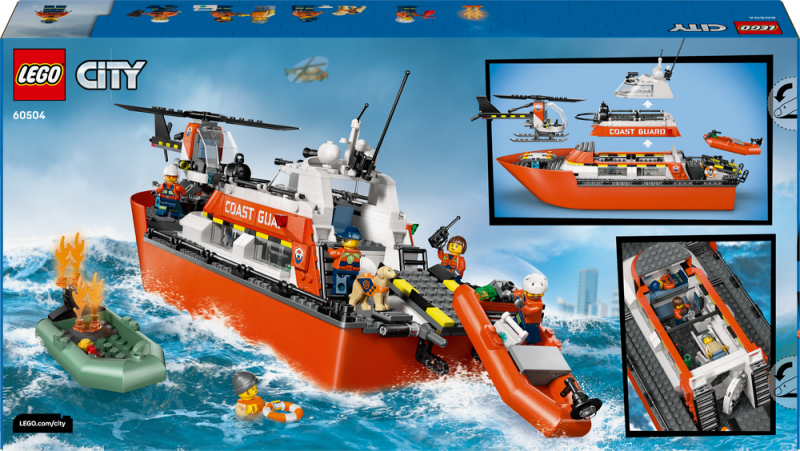 LEGO® City 60504 Záchranný člun pobřežní hlídky a vrtulník