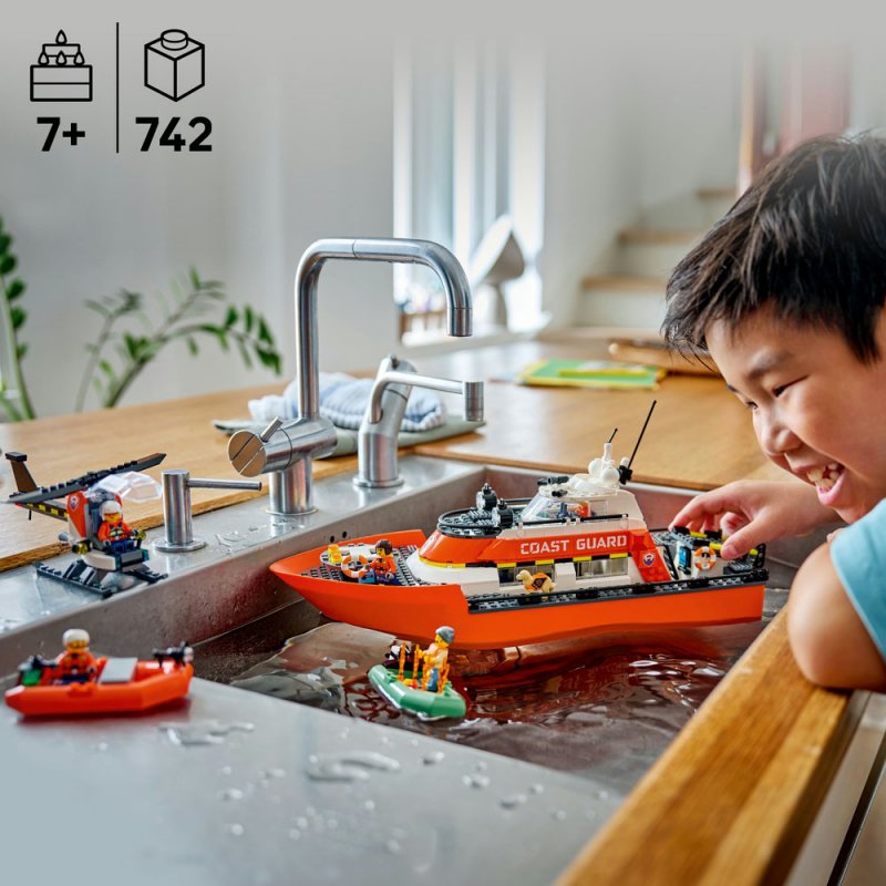 LEGO® City 60504 Záchranný člun pobřežní hlídky a vrtulník