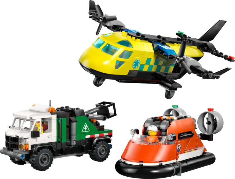 LEGO® City 60505 Remix: Letadlo, servisní vůz a vznášedlo