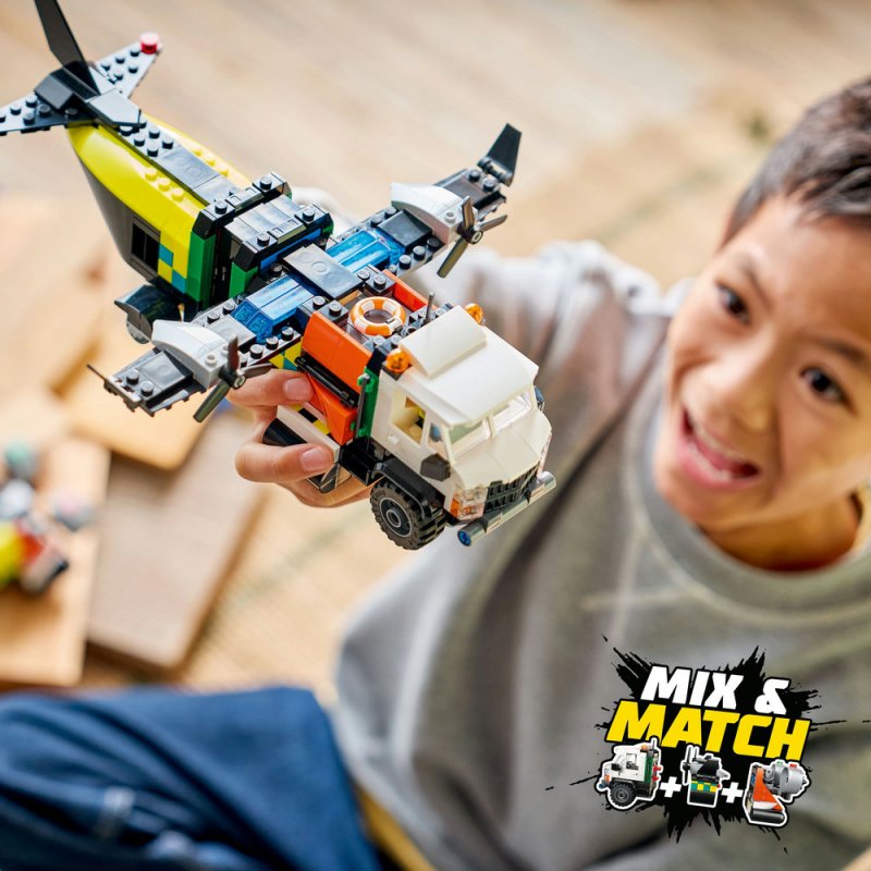LEGO® City 60505 Remix: Letadlo, servisní vůz a vznášedlo