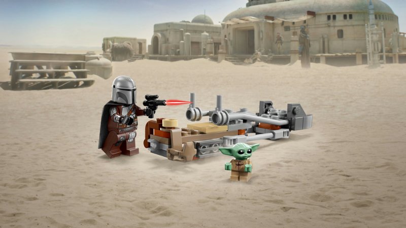 LEGO® Star Wars™ 75436 Mandalorian a Grogu a spídrová motorka