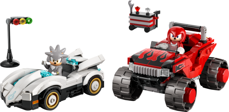 LEGO® Sonic the Hedgehog™ 77118 Silver a jeho auto vs. Knuckles a jeho monster truck