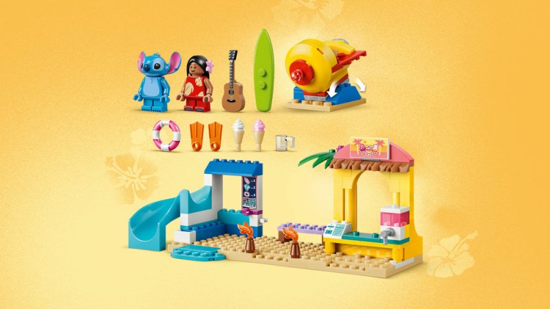 LEGO® │ Disney 43280 Zábava na pláži s Lilo a Stitchem
