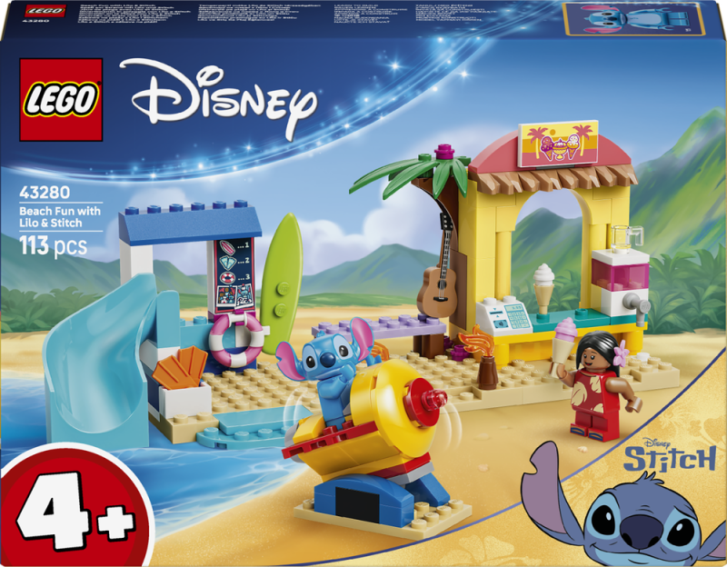 LEGO® │ Disney 43280 Zábava na pláži s Lilo a Stitchem