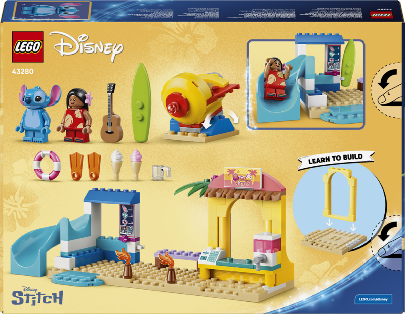 LEGO® │ Disney 43280 Zábava na pláži s Lilo a Stitchem