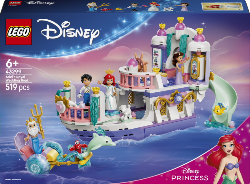 LEGO® │ Disney 43299 Arielina loď a královská svatba