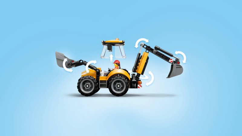 LEGO® City 60480 Žlutý nakladač s rypadlem