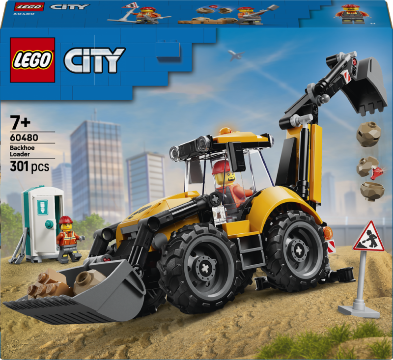 LEGO® City 60480 Žlutý nakladač s rypadlem