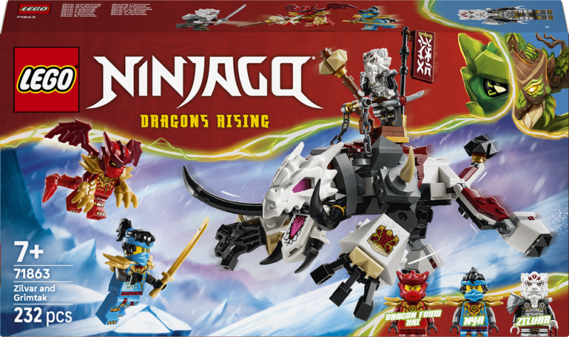 LEGO® NINJAGO® 71863 Zilvar a dračí bestie Grimtak