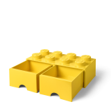 LEGO® úložný box 8 s šuplíky žlutý