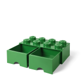 LEGO® úložný box 8 s šuplíky tmavě zelená