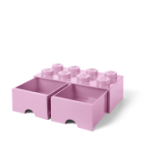 LEGO® úložný box 8 s šuplíky světle růžová