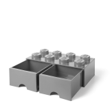 LEGO úložný box 8 s šuplíky šedá