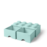 LEGO® úložný box 8 s šuplíky aqua