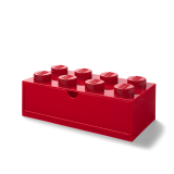 LEGO® stolní box 8 se zásuvkou - červená