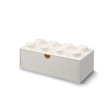 LEGO® stolní box 8 se zásuvkou - bílá