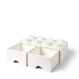 LEGO® úložný box 8 s šuplíky bílá